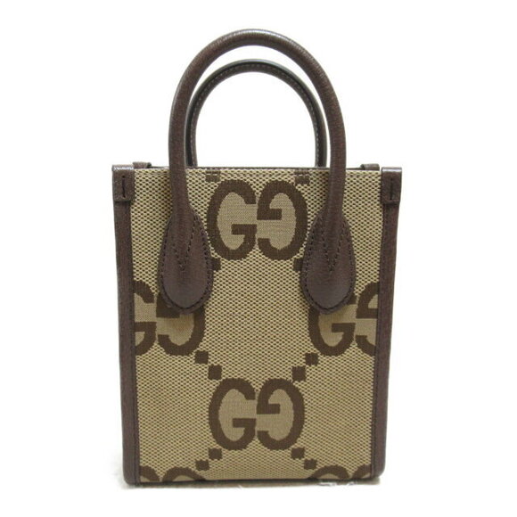 Gucci Jumbo GG Shoulder Bag Tote Canvas Beige - Picture 2 of 10
